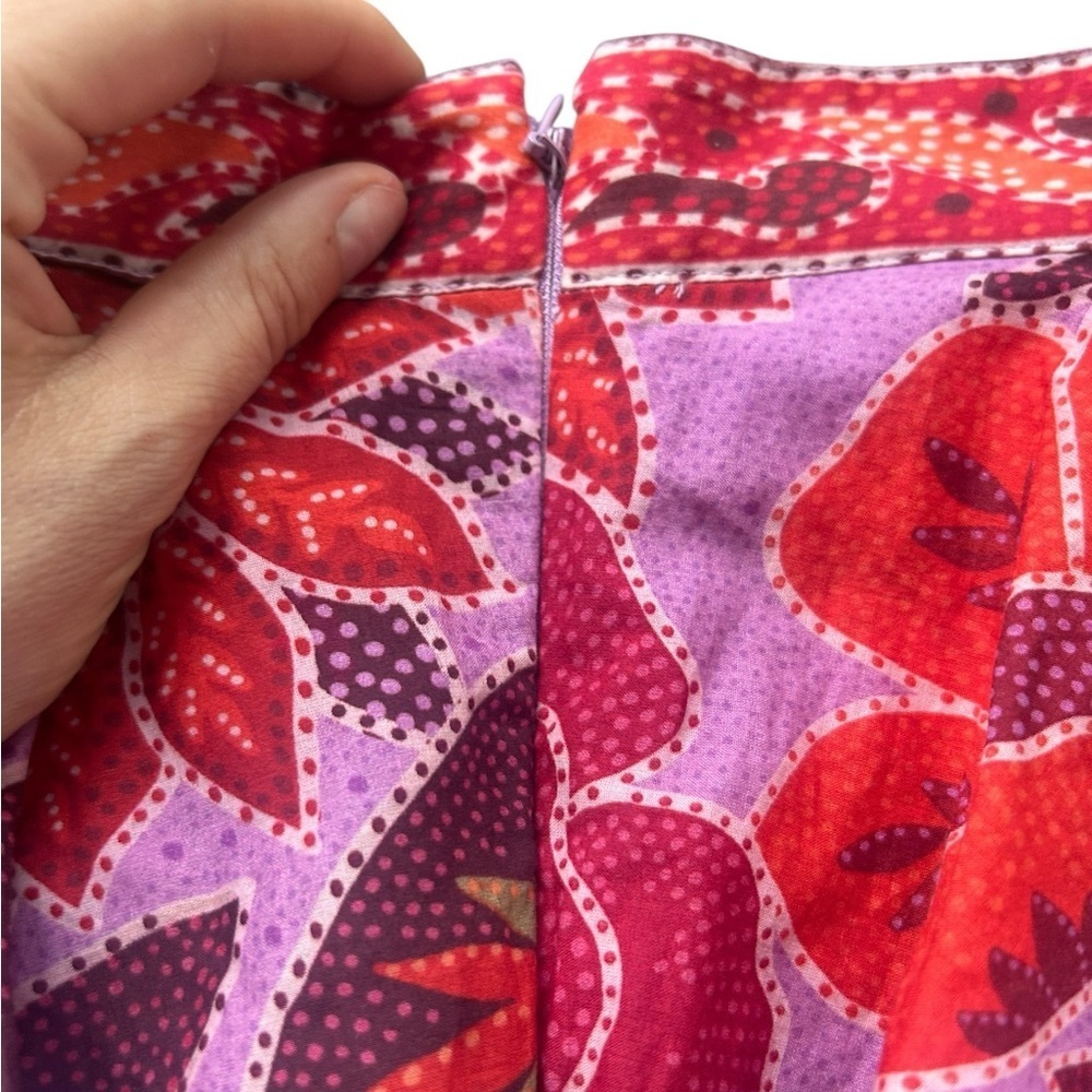 Farm Rio Sweet Floral Lilac XS miniskirt purple pink red new with tags - Picture 8 of 11
